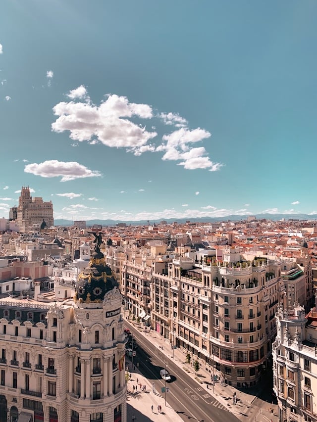 view over madrid old town